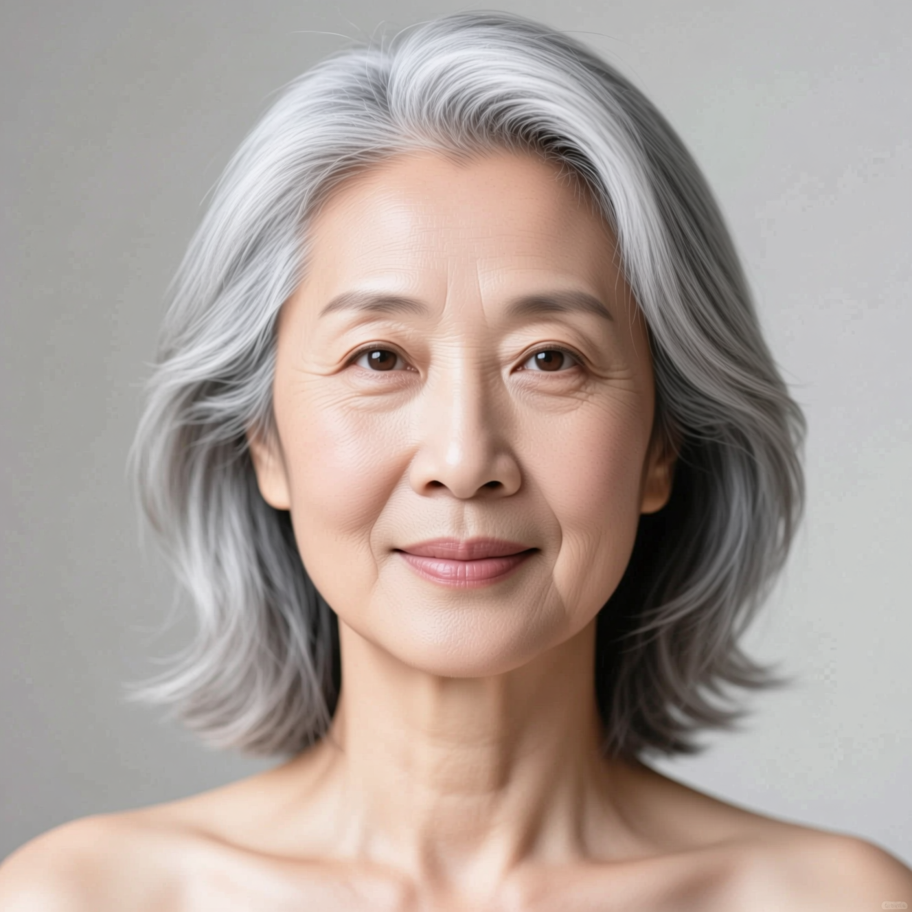 ai age progression — Silver Hair example