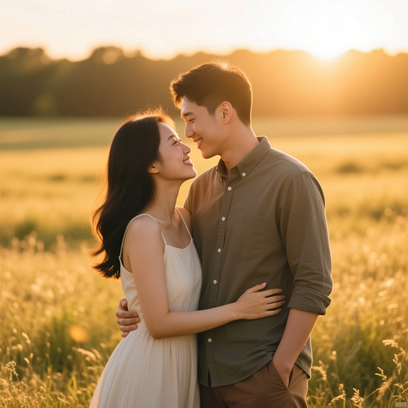 ai engagement photos — Golden Hour Engagement example