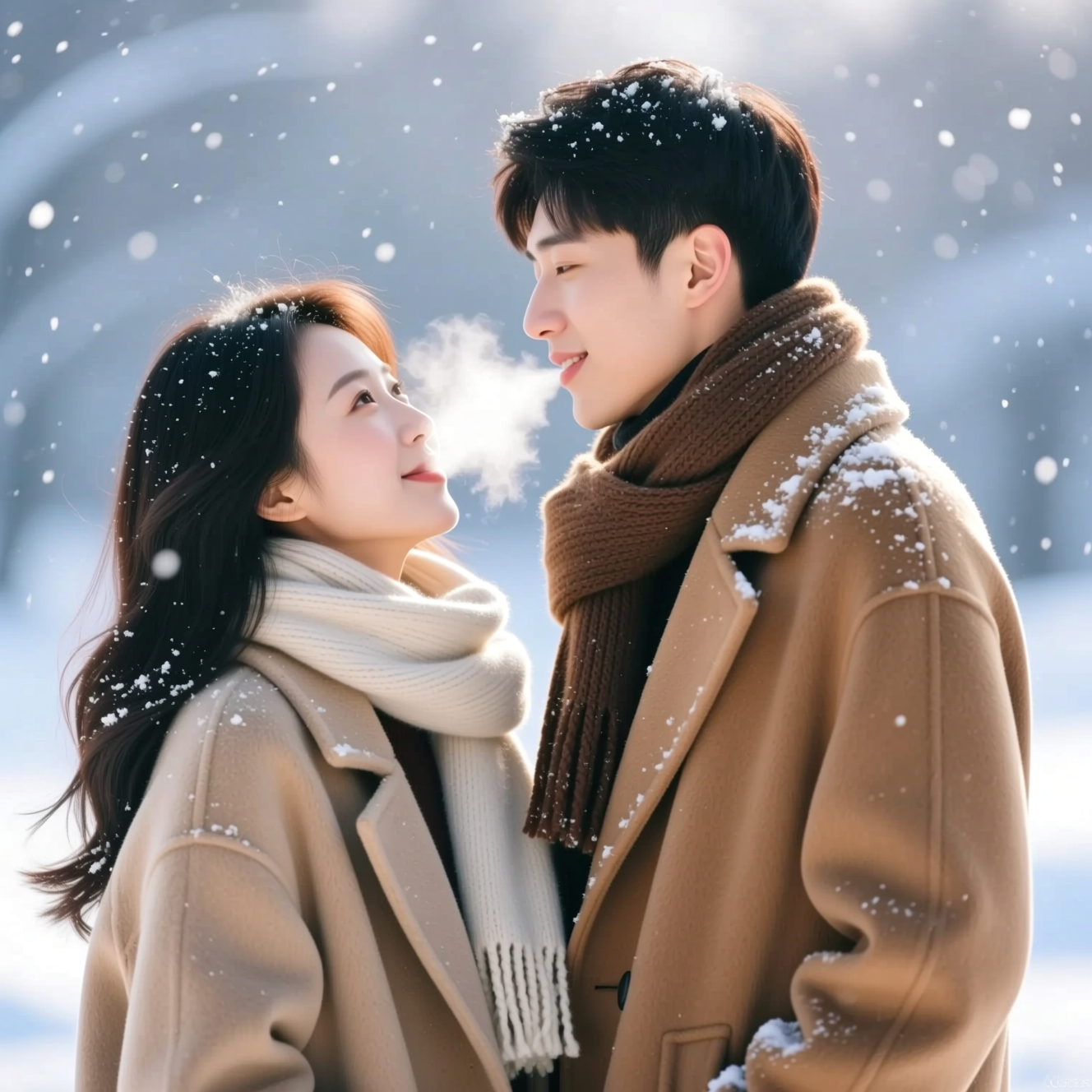 ai engagement photos — Winter Engagement example